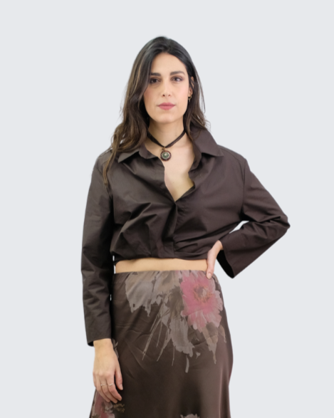 Camisa cruzada algodón 161