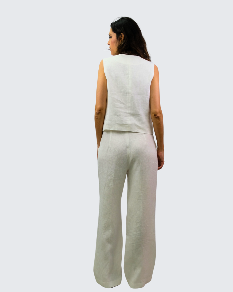 Pantalón lino arena P2419