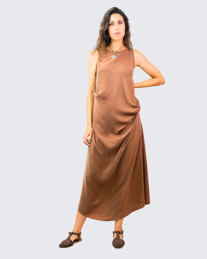 Vestido asimetrico largo LC250058