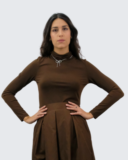 Falda tablas tafetán P8228