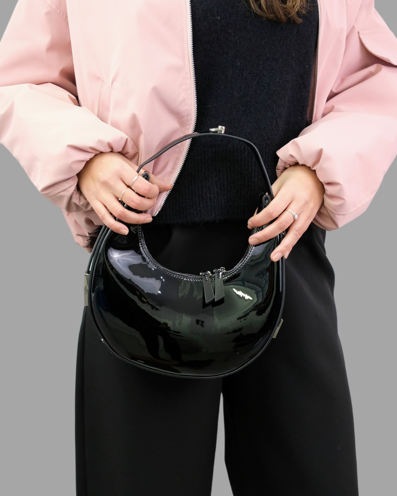 Bolso oval piel charol 5595302