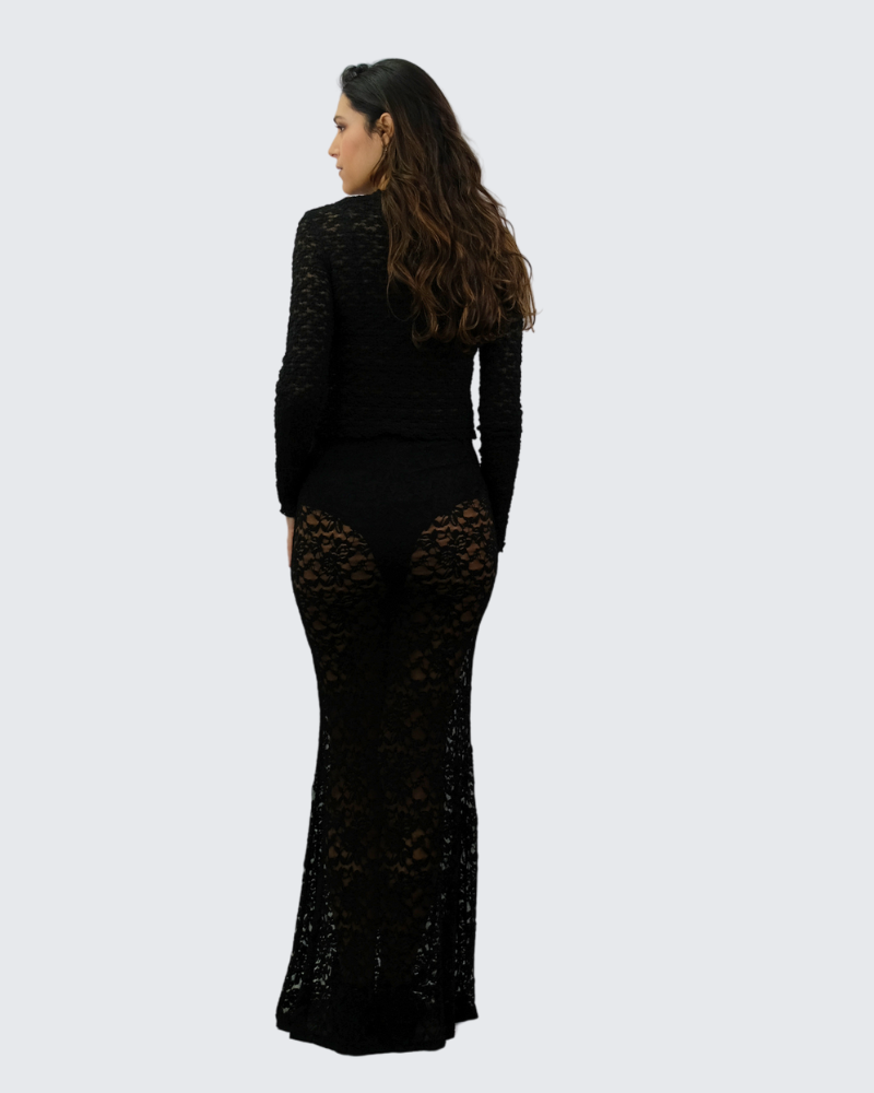 Falda encaje transparente 23351