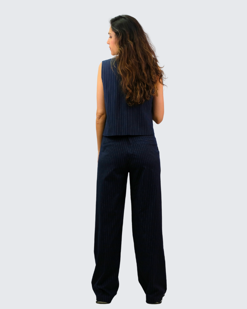 Pantalón rayado lino P2412