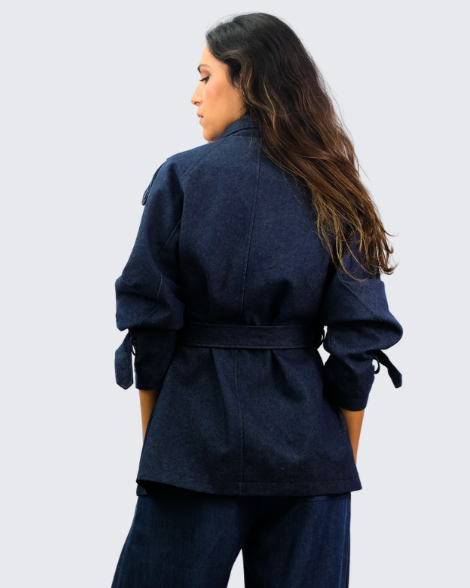 Chaqueta jeans cuello Mao 8372