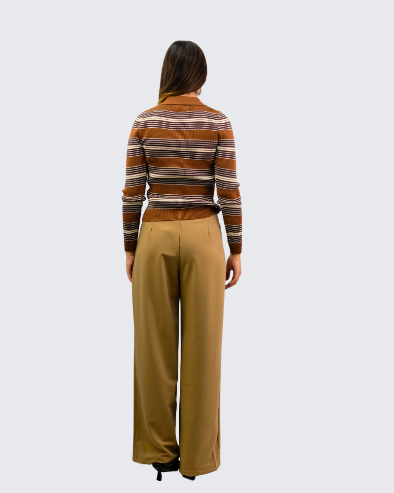 Pantalón pliege cinturón 50009