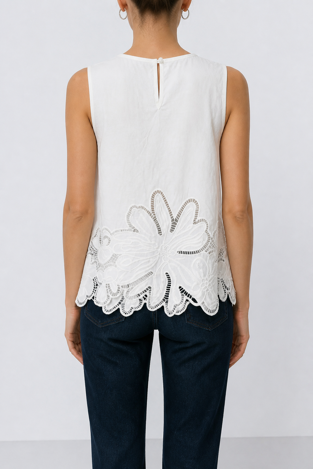Top algodón con bordado Y071