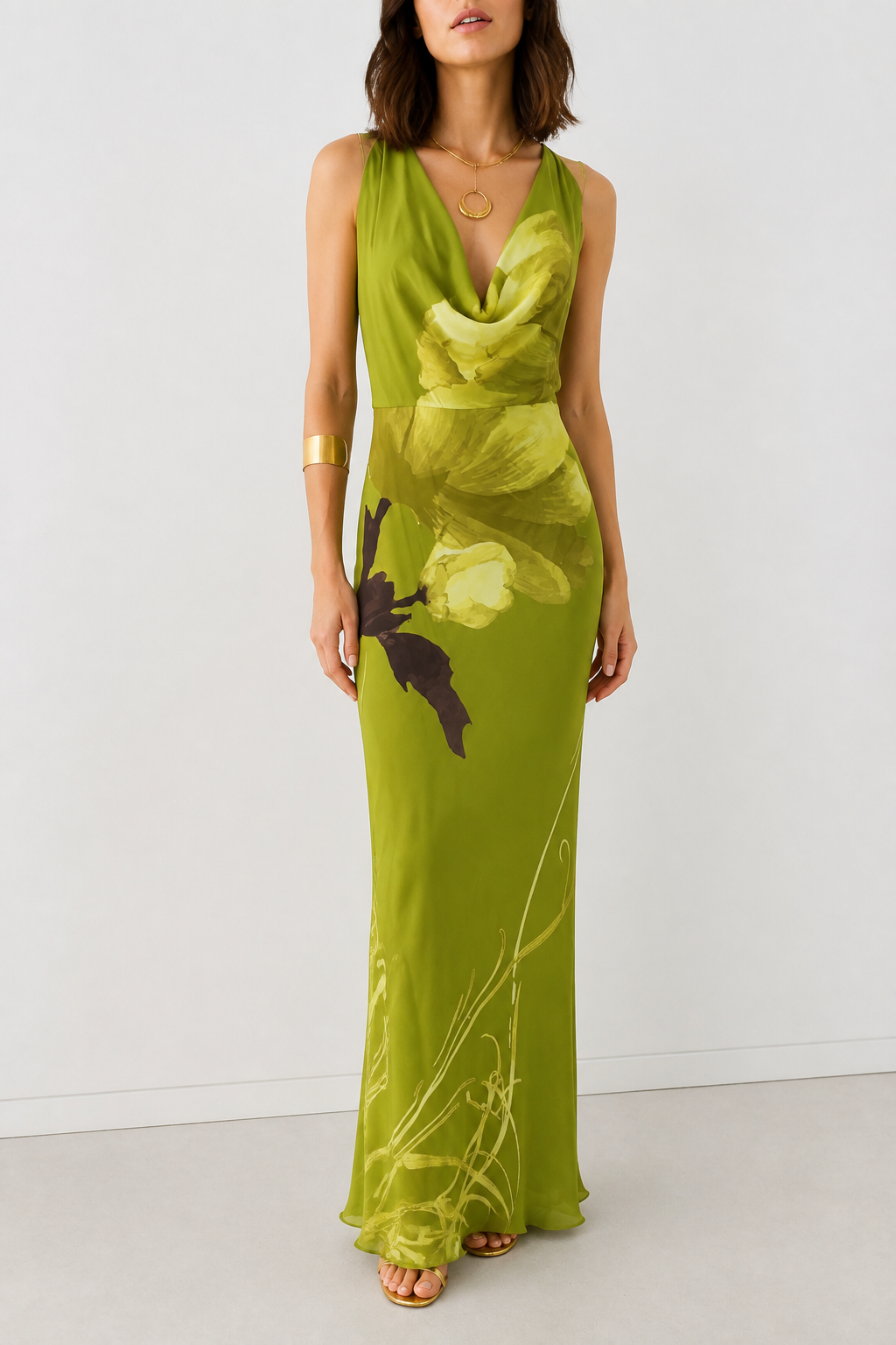 Vestido satén king print SP8AR70