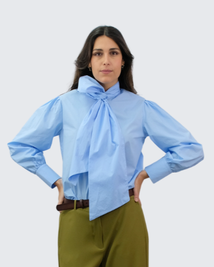 Camisa algodón lazo F0539