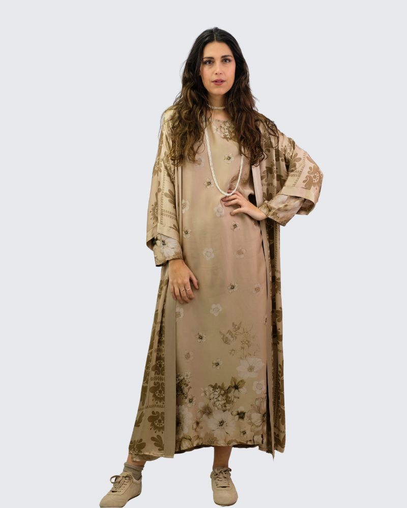 Kimono flores largo 291
