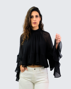 Top negro mariposa 23389
