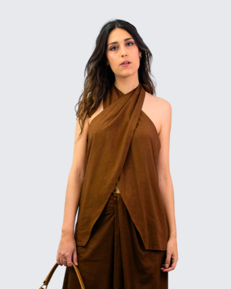 Top cruzado lino LD2969
