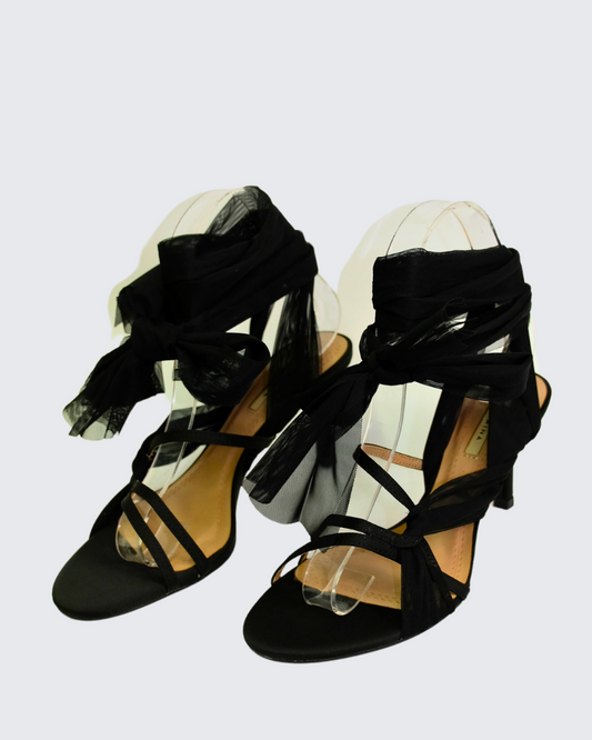 Sandalia cinta tul tacón M5341