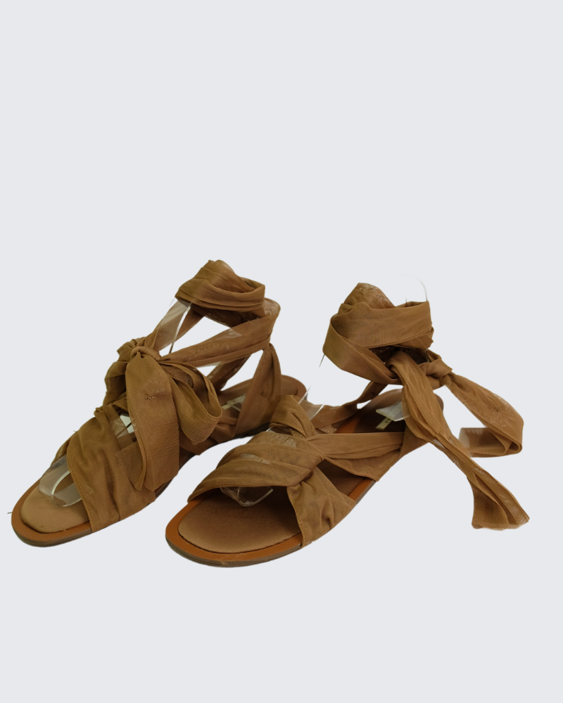 Sandalia cinta tul plana M5471