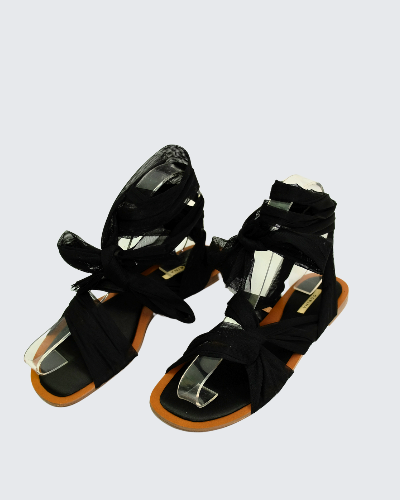 Sandalia cinta tul plana M5471