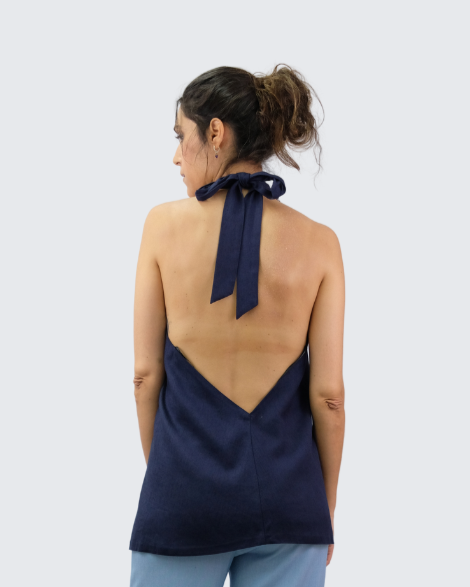Top cruzado lino LD2969