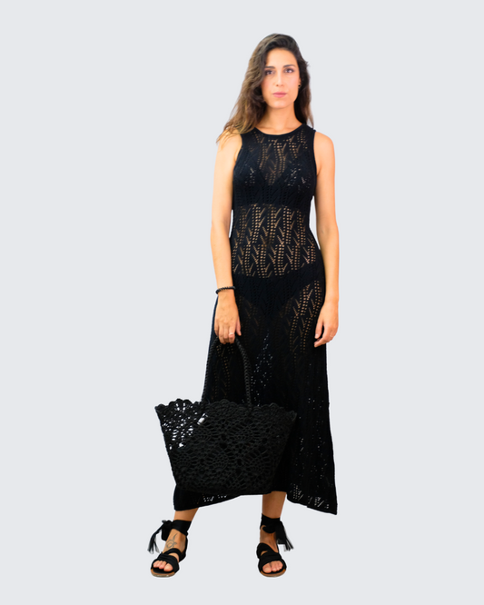 Vestido punto croche espalda 1313