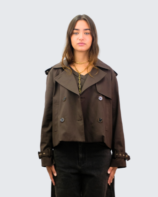 Gabardina corta V2408