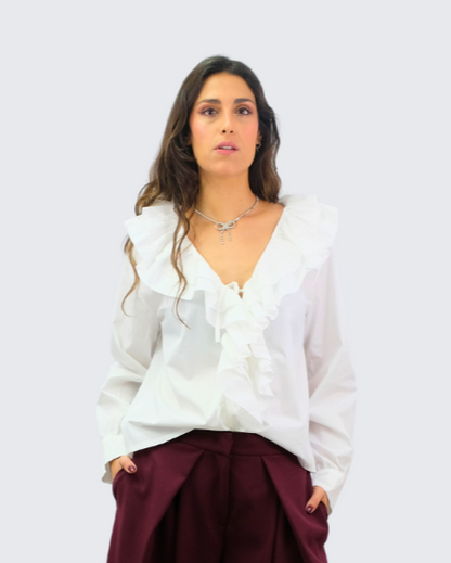 Camisa volante lazada 25523