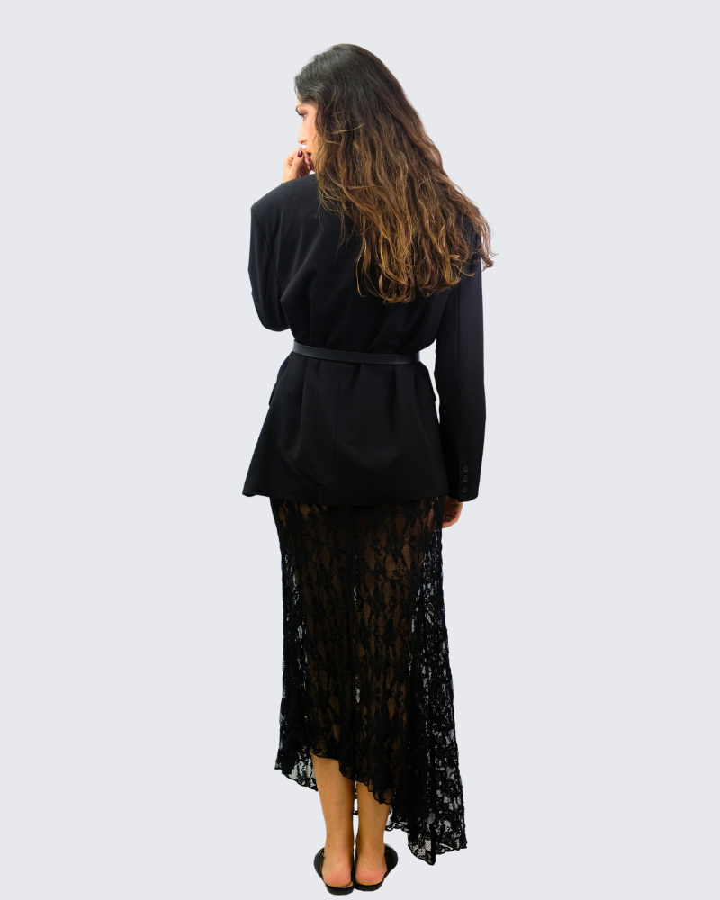 Falda encaje asimétrica 3373