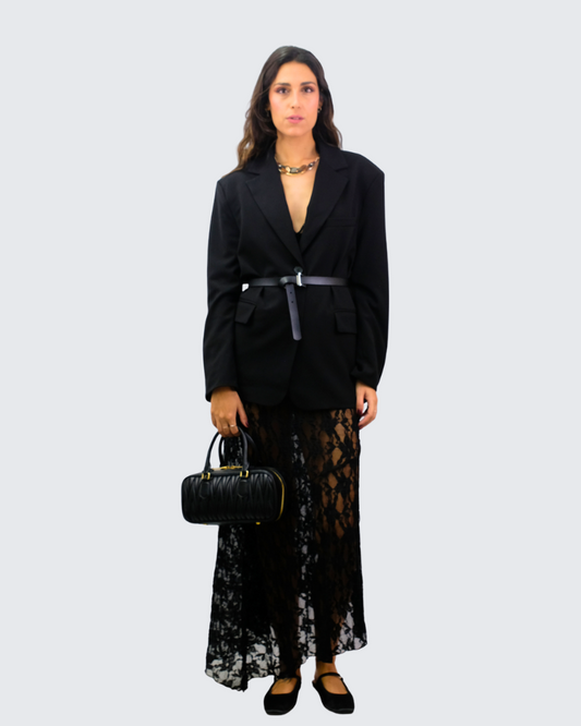 Falda encaje asimétrica 3373