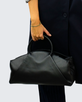 Bolso rectangulo ovalado piel 803858