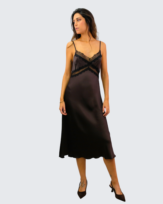 Vestido lencero encaje CBAB4980