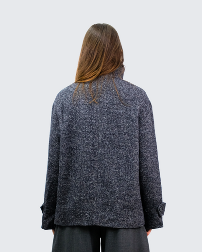 Chaqueta jaspe cuello lana M2540