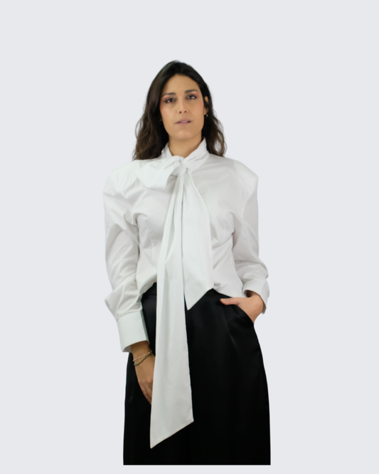 Camisa hombreras lazada LD3964