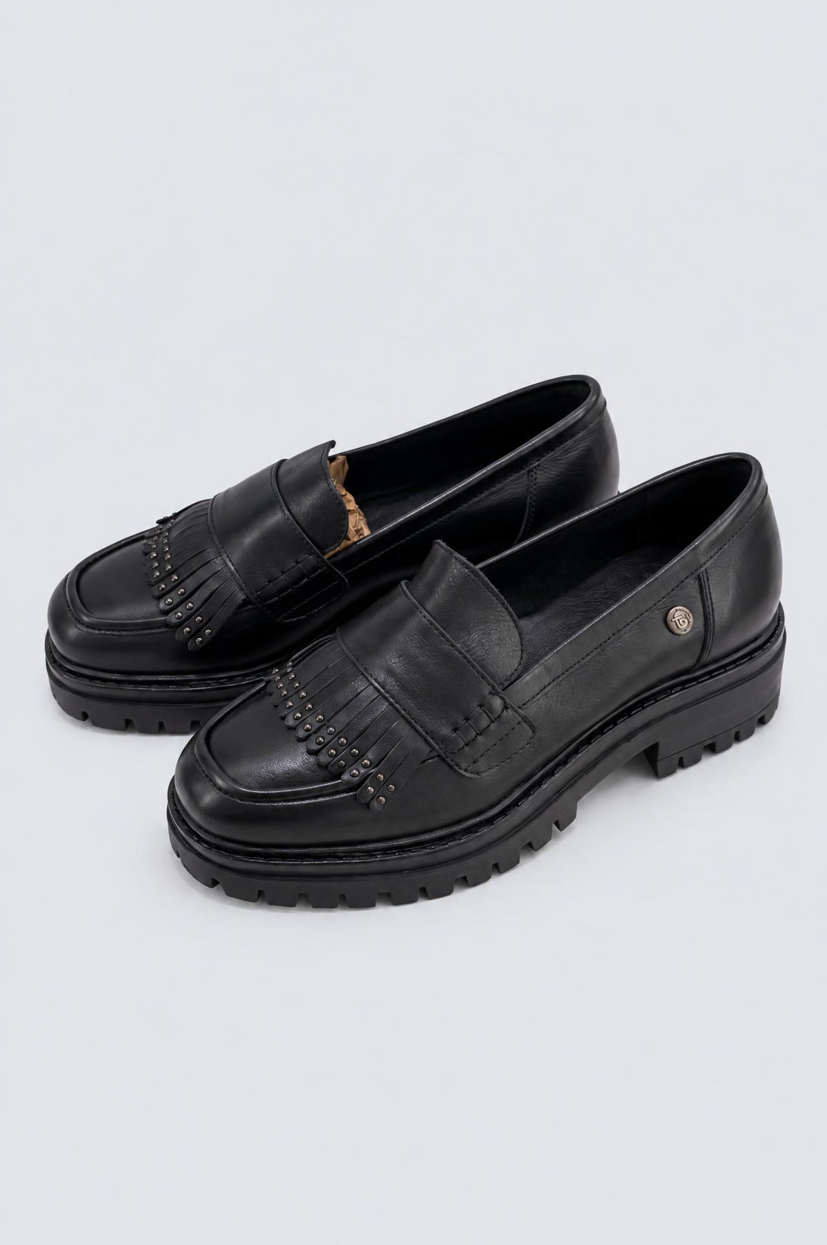 Mocasín piel flecos SS24811