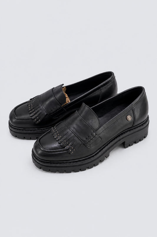 Mocasín piel flecos SS24811