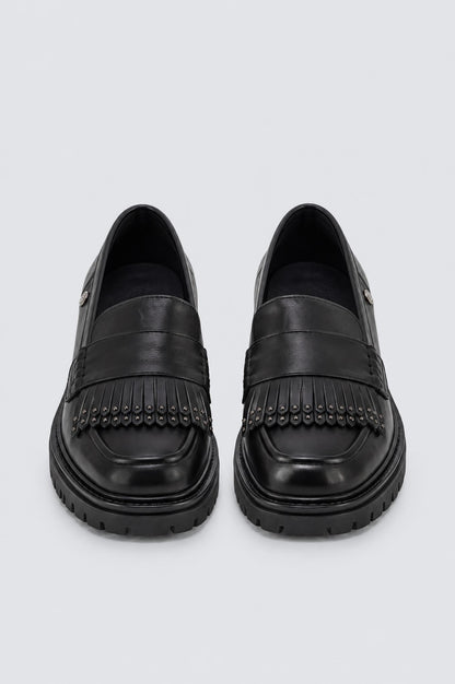Mocasín piel flecos SS24811