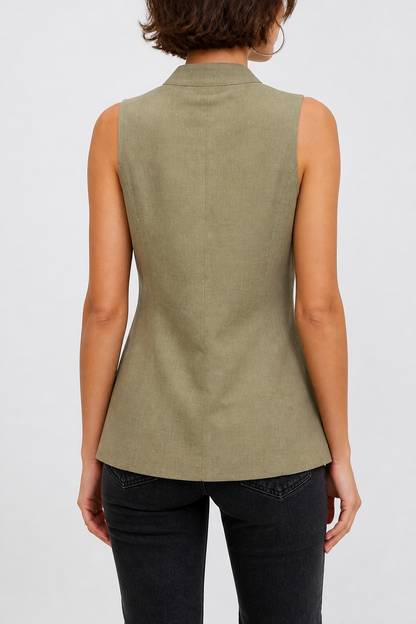 Top chaleco Japón lino G26093