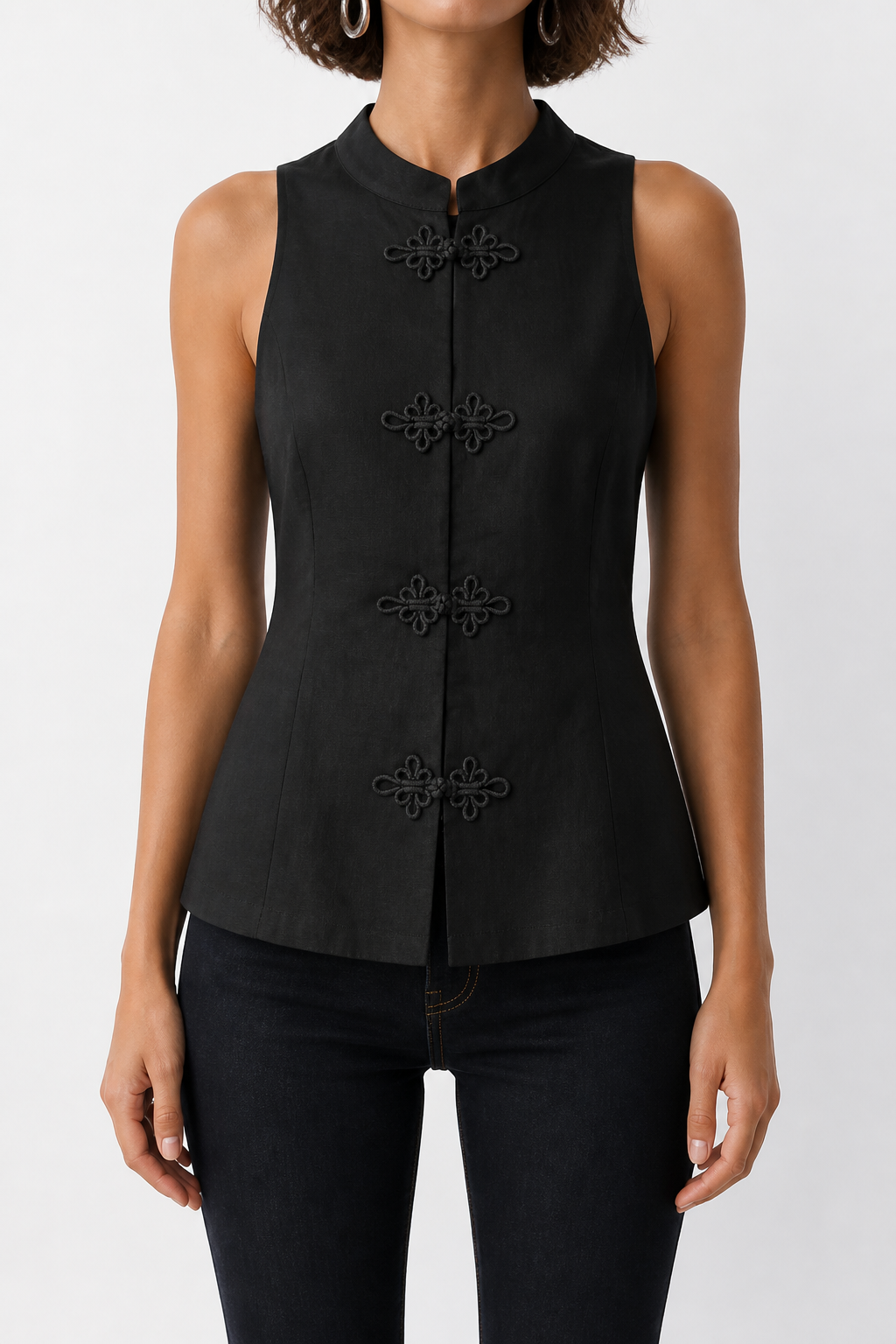Top chaleco Japón lino G26093