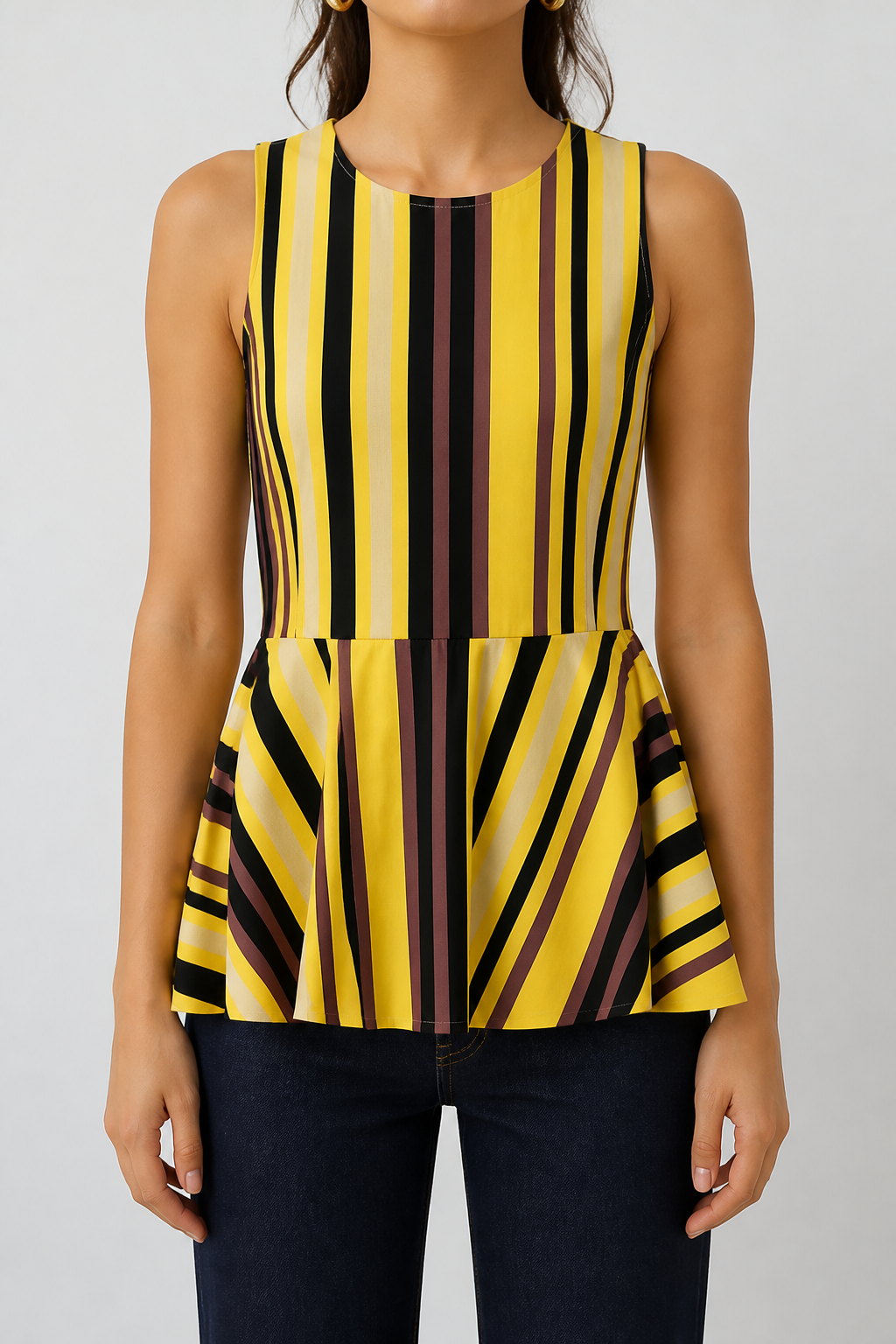 Top rayas volante LD5761