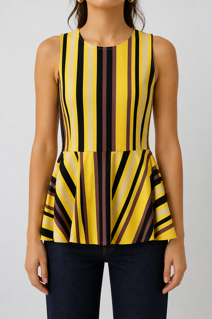 Top rayas volante LD5761