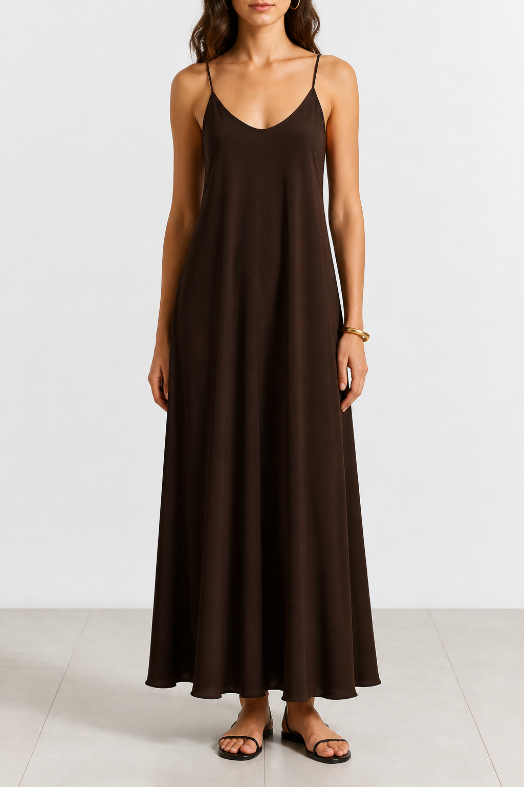 Vestido satén básico Angela SP9AR16