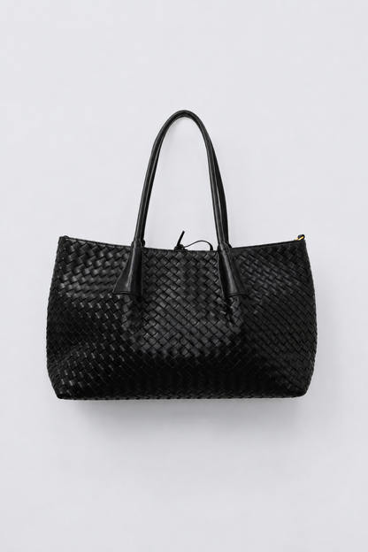 Bolso piel trenzado grande asas 8017670