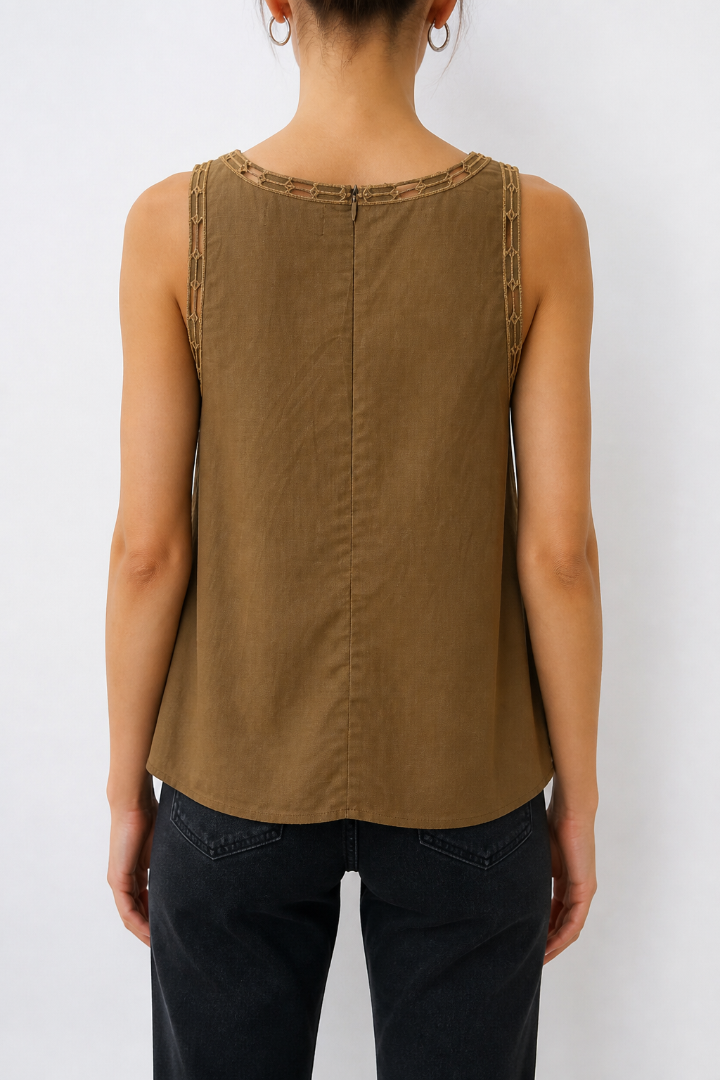 Top bordado lino Y062