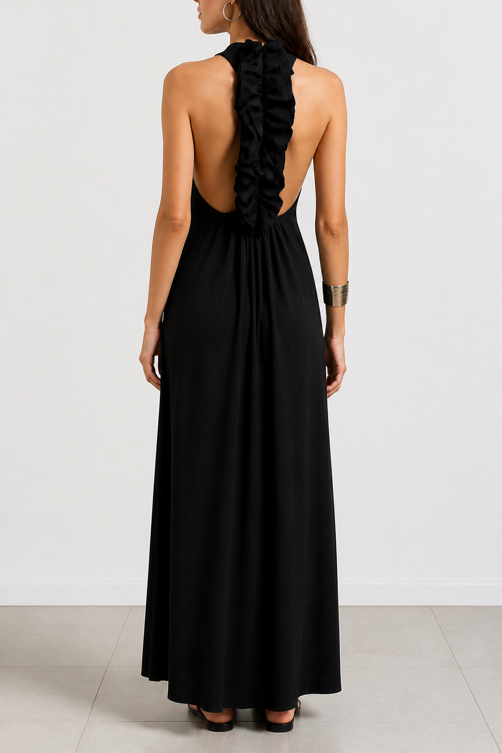 Vestido gorguera espalda LD2927