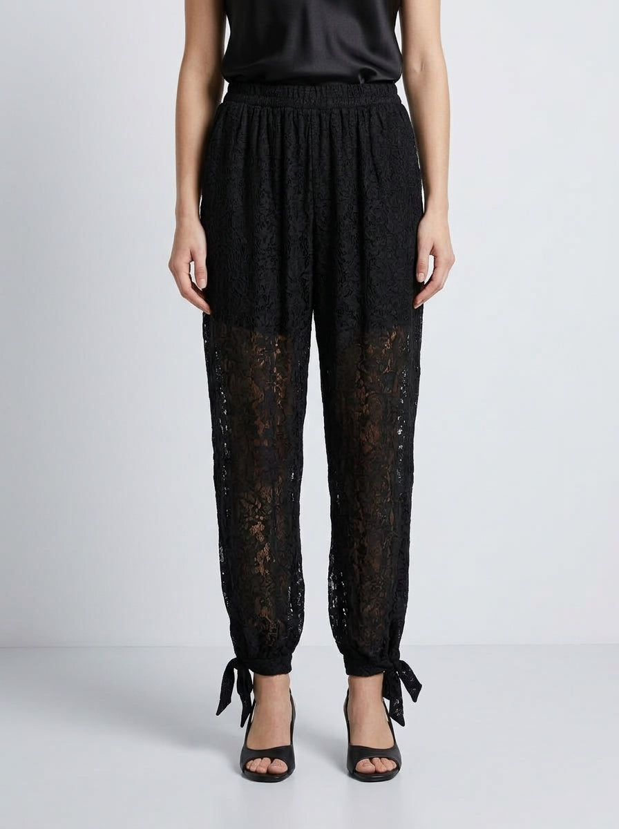 Pantalón bombacho encaje 60220YP