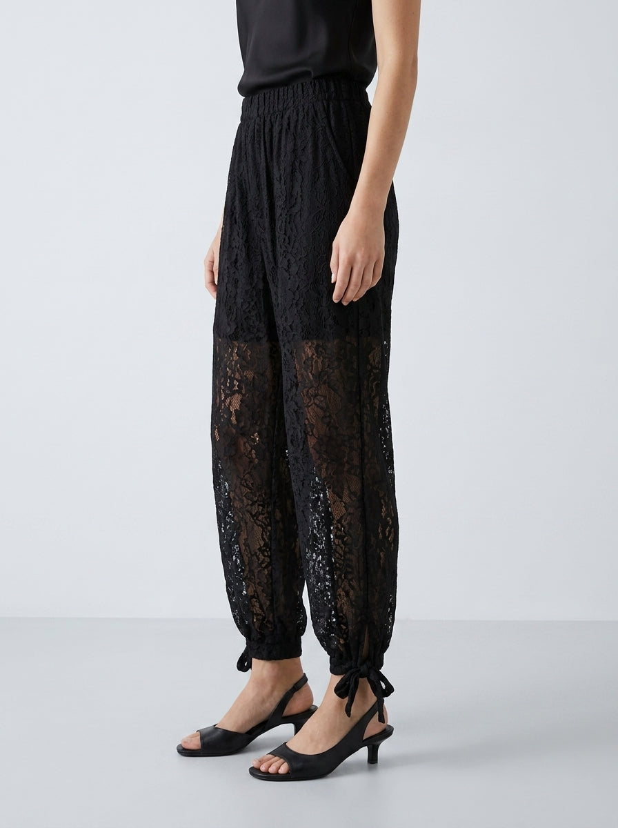 Pantalón bombacho encaje 60220YP