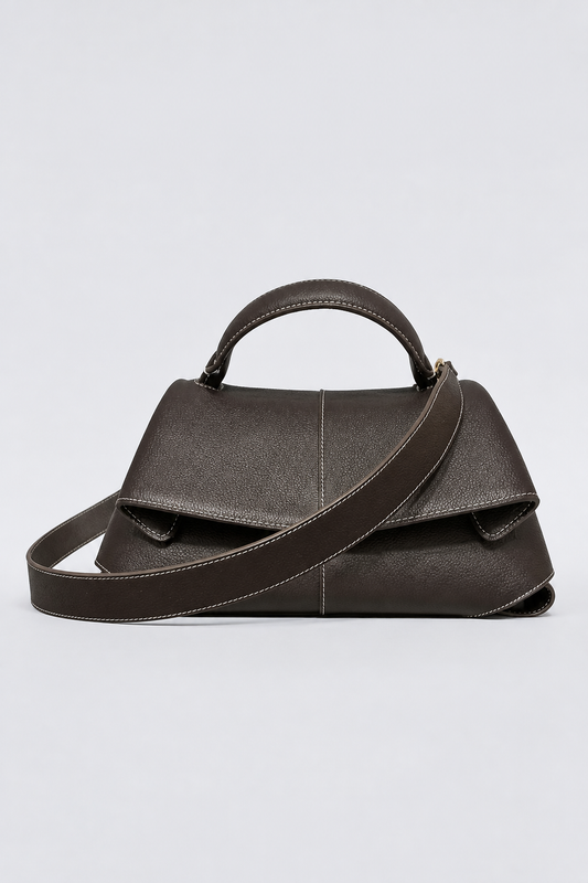 Bolso piel prespunteado solapa 8058162