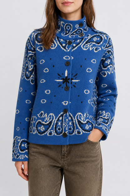 Chaqueta cuello bandana lana 383