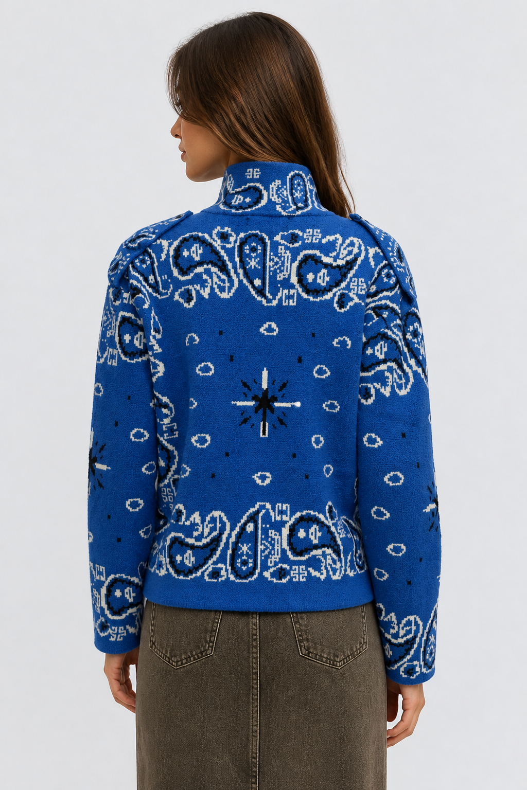 Chaqueta cuello bandana lana 383