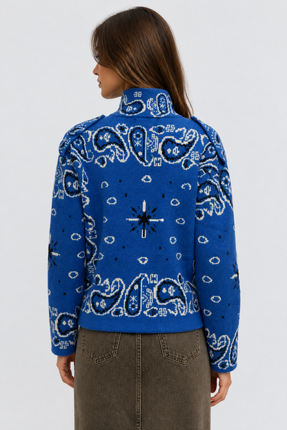 Chaqueta cuello bandana lana 383