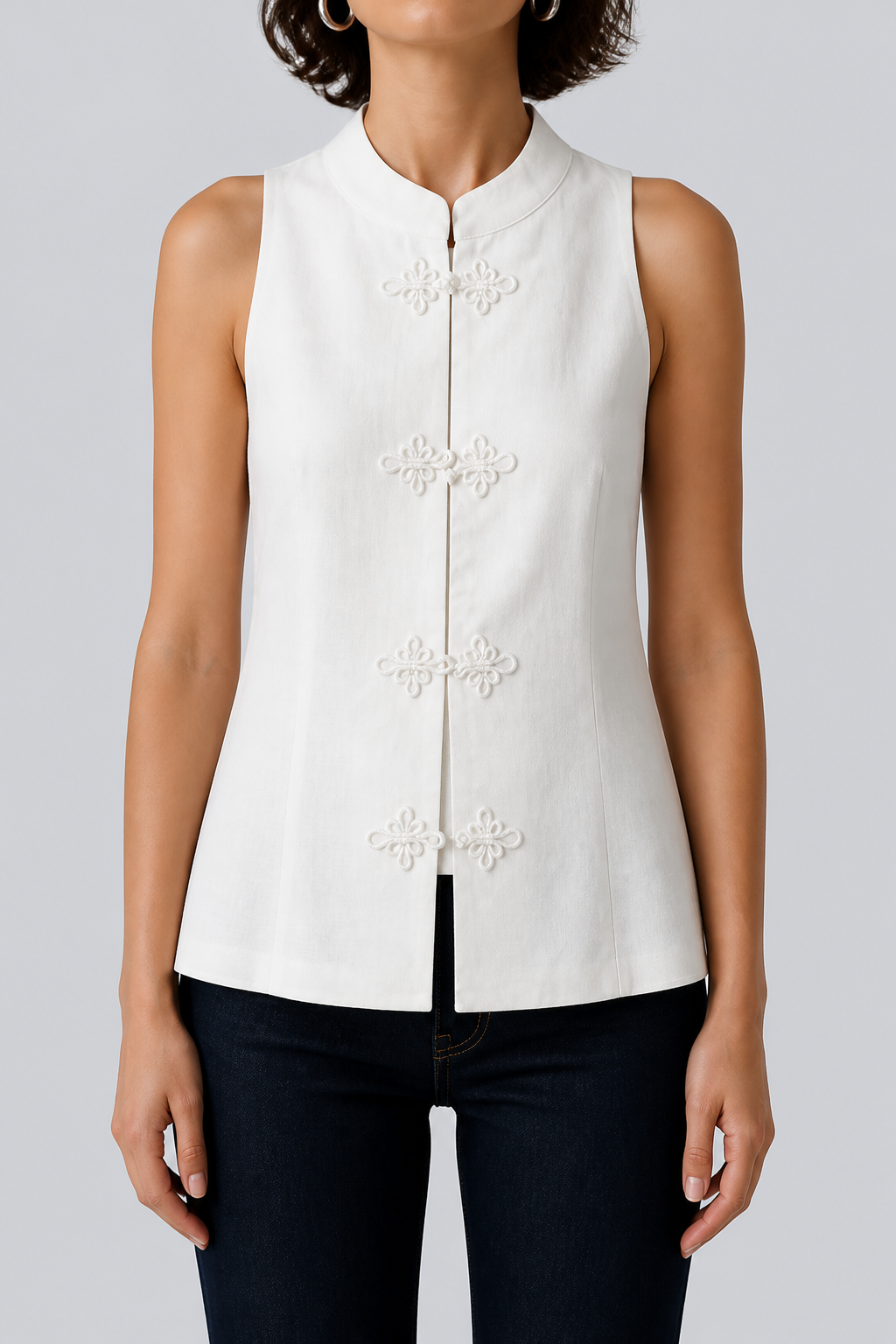 Top chaleco Japón lino G26093