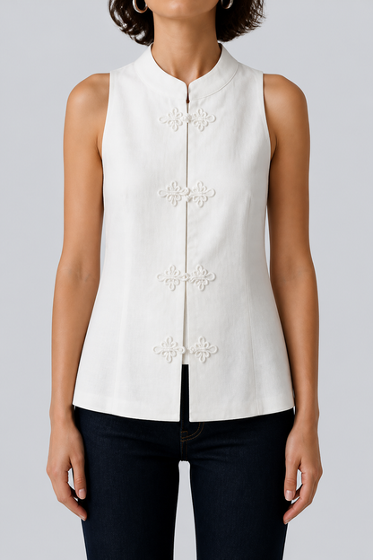Top chaleco Japón lino G26093