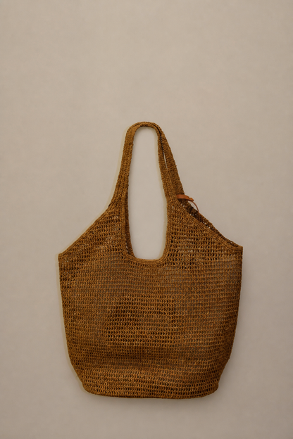 Bolso shopping clasic oval rafia 1001