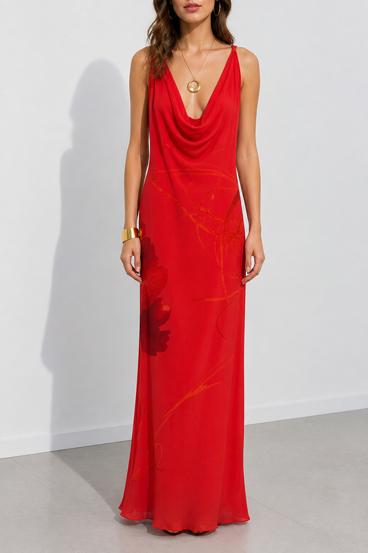 Vestido satén king print SP8AR70