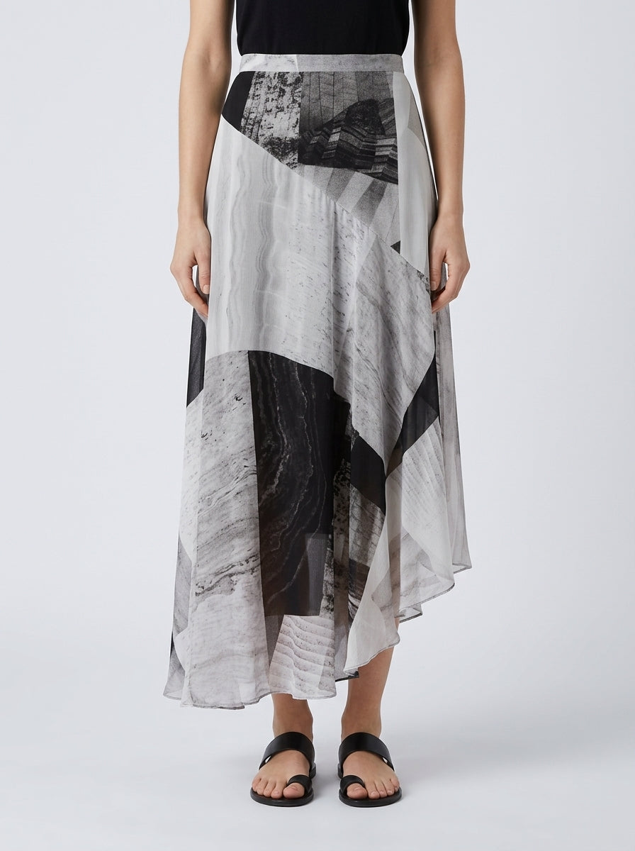 Falda irrugular print 60439LG